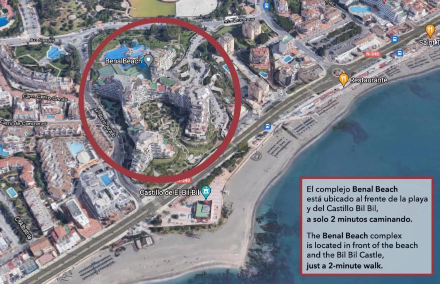 Benal Beach Suite Ii, Estudio Con Parque Acuatico Y Vistas Al Mar. Benalmádena Kültér fotó